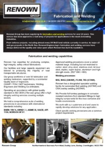 Fabrication and welding services - Renown Engineering 2021